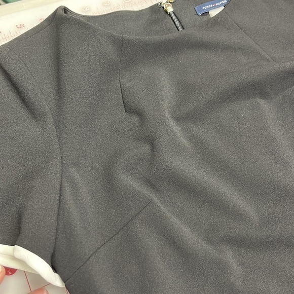 TOMMY HILFIGER NWT Classic Short SLV Career Preppy Black/White Sheath Dress 10 - Picture 9 of 15